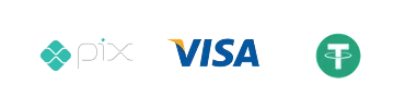 Supported payment methods: PIX,Visa,USDT